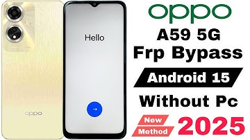 Oppo A59 5g (CPH2617)| FRP Bypass | Google Account Lock Unlock | Without Pc | Letest 2025