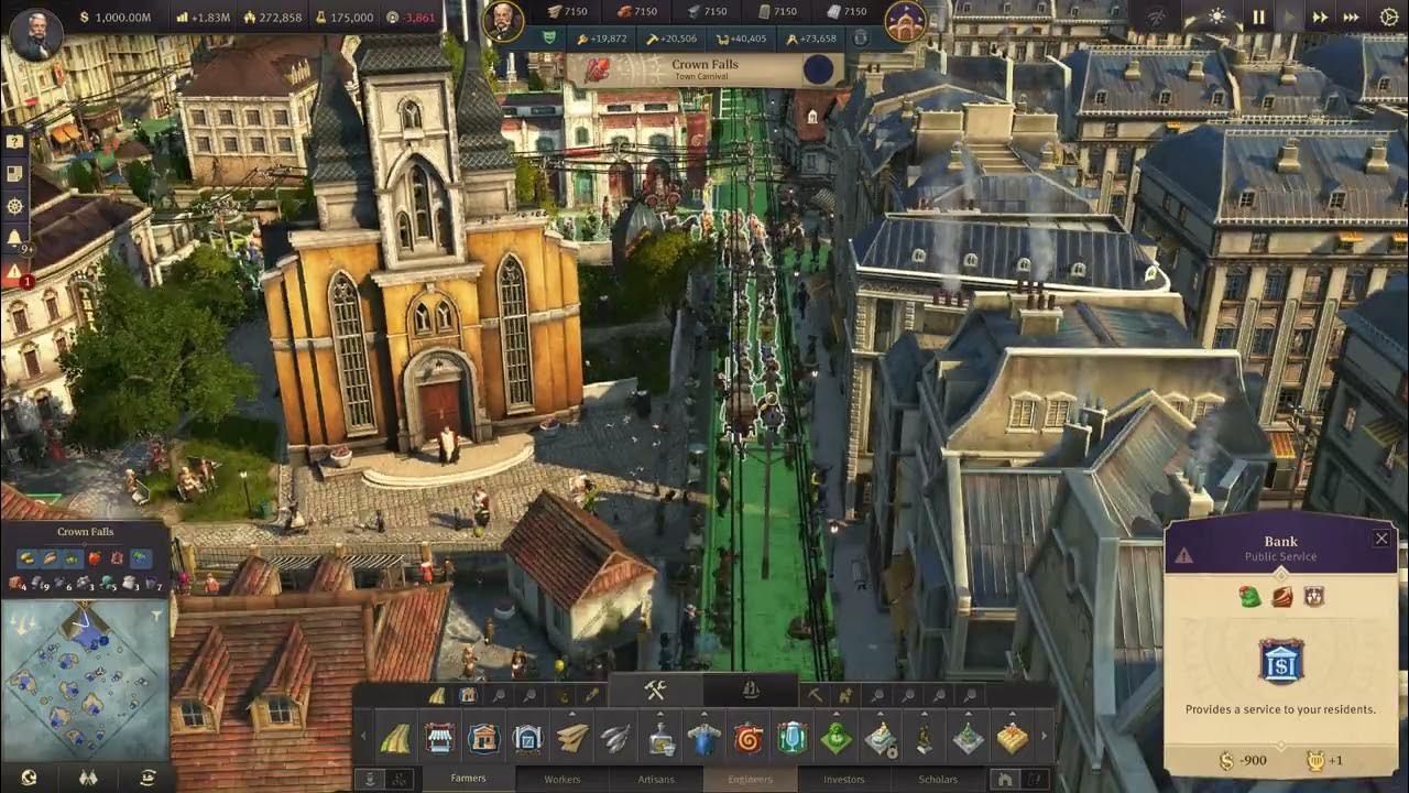 Anno 1800 Awesome Gameplay (Cheats Enabled) YouTube