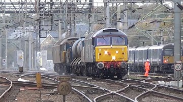 Direct Rail Services 47810 and 57303 Rail Head Treatment Train passing Colchester