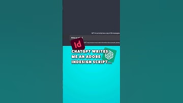 SAVE TIME and ASK ChatGPT to write you an Adobe InDesign Script #shorts