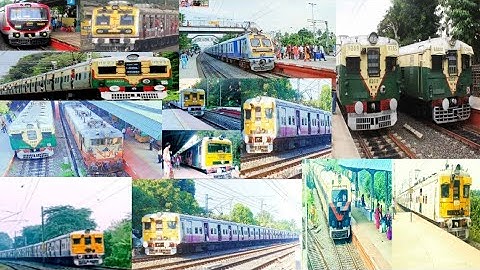 (10 in 1) Amazing multicolored different model EMU local train of  Indian Railway ‌ @bijoybikram