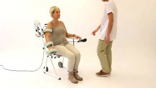 Kinetec Centura Lite™ shoulder CPM -unit & patient set up-