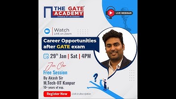 #shorts Career Options after GATE | Why GATE | Benefits of GATE Exam | Akash Sir | THE GATE ACADEMY