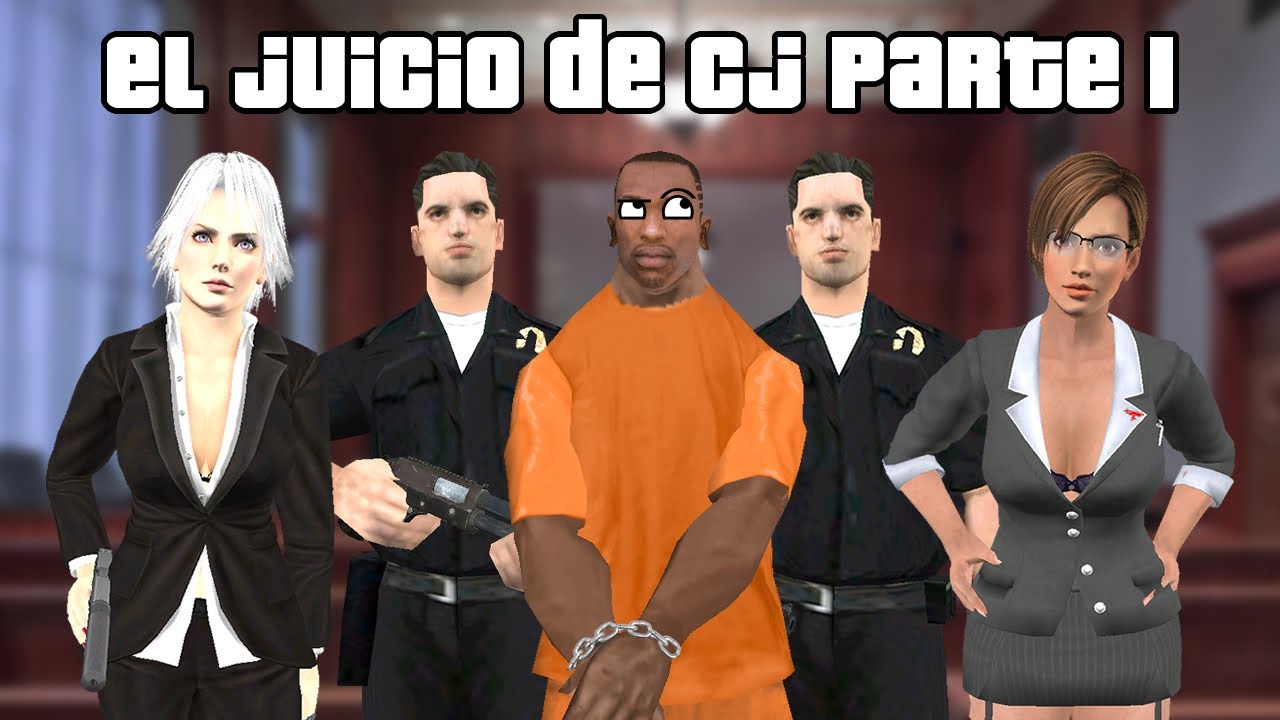 🚔🚨 El JUICIO DE CJ Y SUS AMIGOS 💥🔨 GTA SAN ANDREAS LOQUENDO 👨‍✈️ PARTE 1
