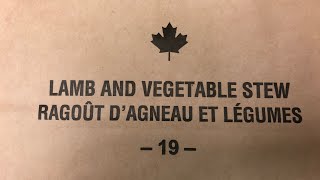 MRE: Canadian Forces IMP  Menu 19 Lamb & Vegetable Stew ~2019~