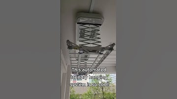 Automated laundry hanging systems are so convenient and cool! Great for apartment/condo living