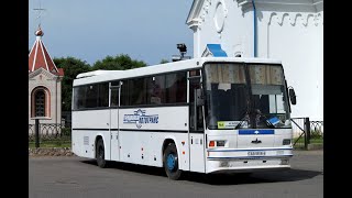 Автобус МАЗ-152.062 гос. № АВ 5816-4 маршрут №208-0 в Островце (ПОЕЗДКА)
