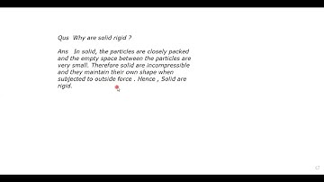 Why solid are rigid ?