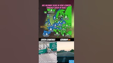 Highway Sign colors in Europe #shorts #map #geography #trending