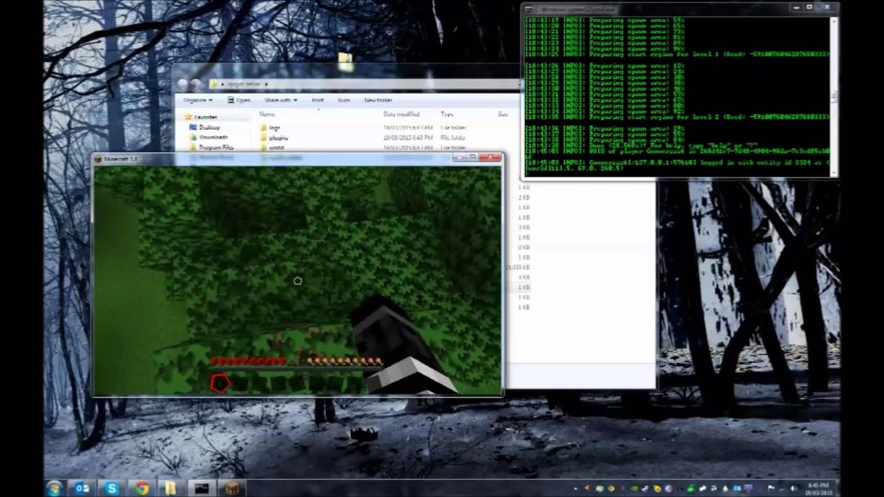 View of Setting up Minecraft 1.8 Spigot server - YouTube