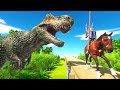 Trex bridge escape ends badly  animal revolt battle simulator