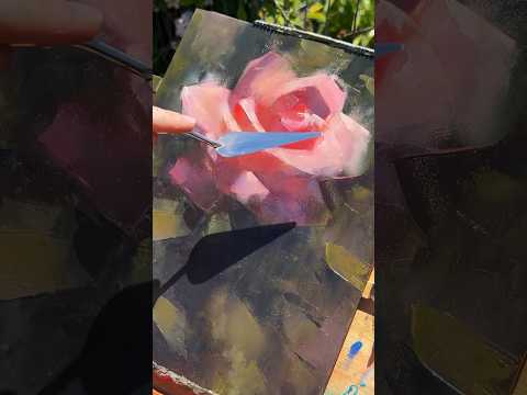 Rose oil painting