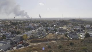 Plumes of smoke rise from Gaza Strip as Israeli forces battle militants across Palestinian territory