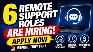 6 Remote Support Jobs Hiring Right Now Work From Home, No Degree Needed, $18–$25hr
