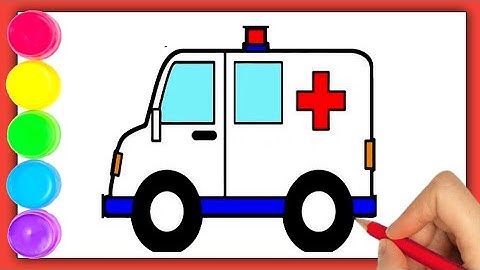 HOW TO DRAW A AMBULANCE EASY STEP BY STEP