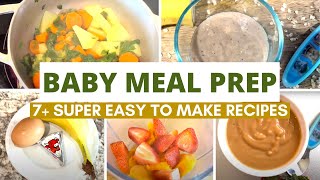 7 EASY FOOD RECIPES FOR BABY 6-12 MONTHS | HOW TO MAKE BABY FOOD AT HOME + MEAL PREP IDEAS