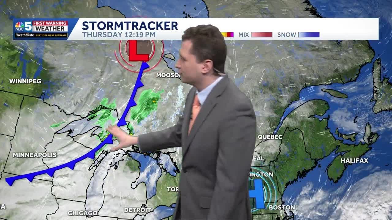 Turning breezy, scattered showers on Friday (11-20-25)