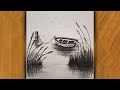رسم سهل تعلم كيف ترسم منظر طبيعي بالرصاص خطوة بخطوة للمبتدئين رسومات 