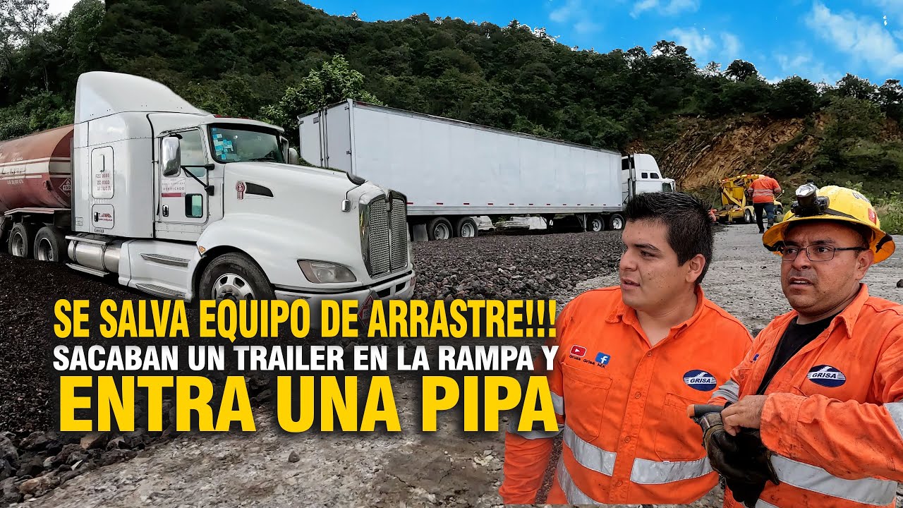 Se SALVA equipo de ARRASTRE!!! Sacaban un trailer en la RAMPA y Entra UNA PIPA  en plena MANIOBRA