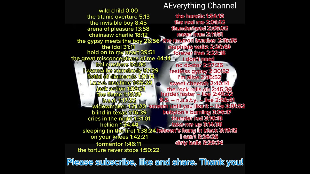 W.A.S.P. - Greatest Hits (The Very Best of W.A.S.P.)