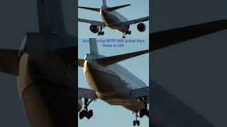United B777-200 arrival from Rome to IAD