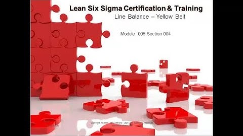 Line Balancing - Lean Six Sigma Training