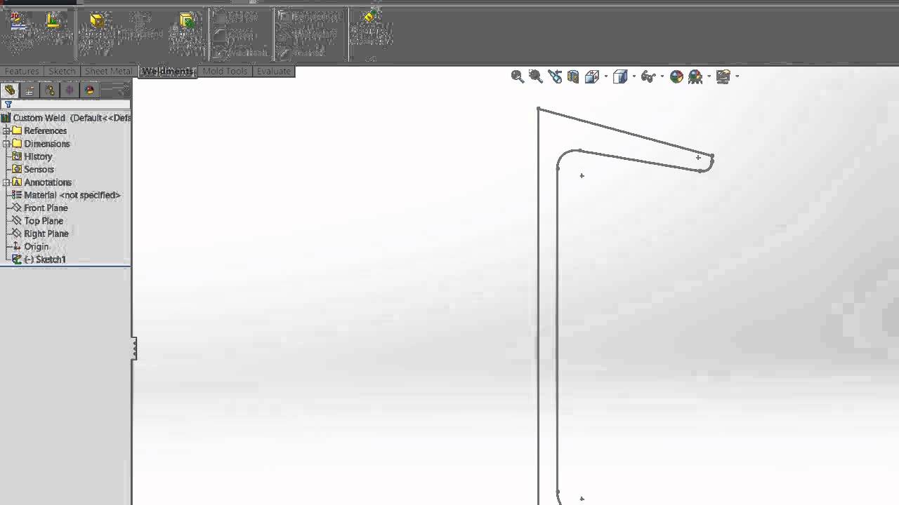 SolidWorks 2014 - Creating Custom Weldment Profile Using Toolbox - YouTube