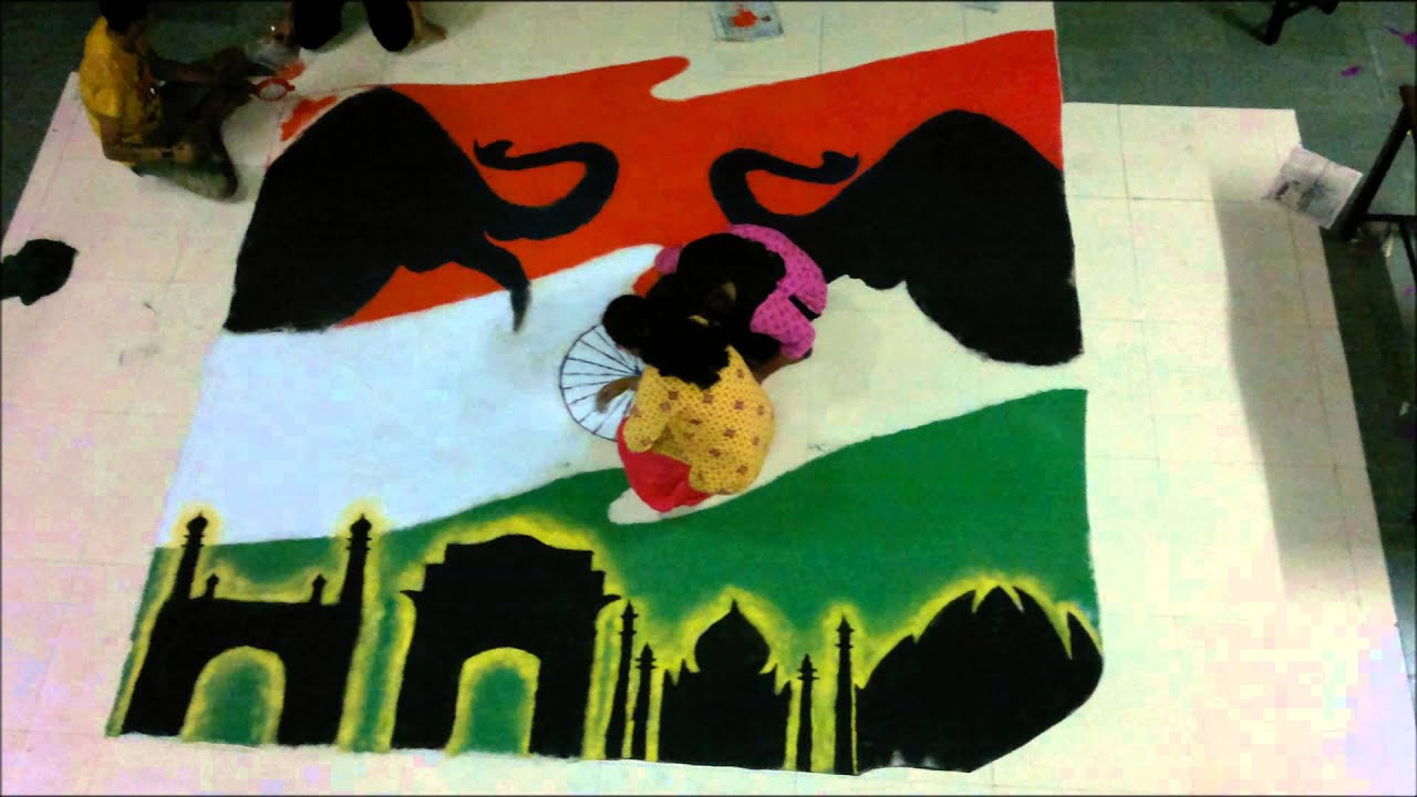 Independence Day Rangoli Stop Motion - YouTube