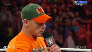 John Cena attacks Jon Stewart   WWE Raw August 24 2015