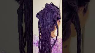 Fixing my hair dye disaster purple hair color transformation #hair #haircolor #hairtransformation