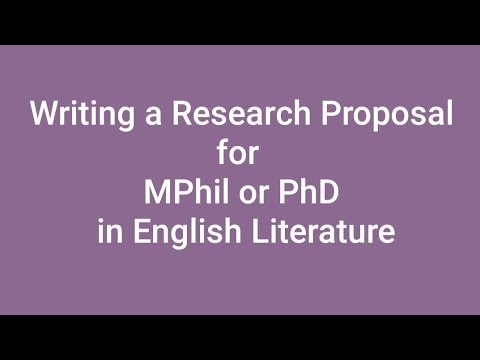 how to write research proposal for mphil