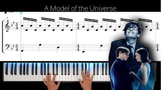 A Model Of The Universe - Jóhann Jóhannsson - Piano Tutorial With Scrolling Sheet Music