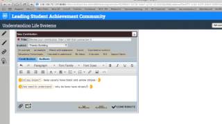 Knowledge Forum Tutorial 1 - Creating a new contribution