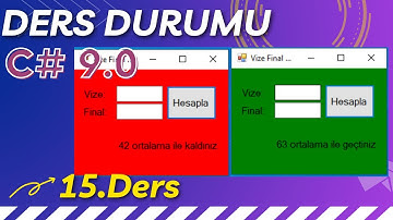 Uygulamalarla C# - 15.Ders: Vize Final Hesaplama (Koşula göre arka plan rengi değişiyor)