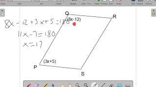 Parallelograms: Solving for x