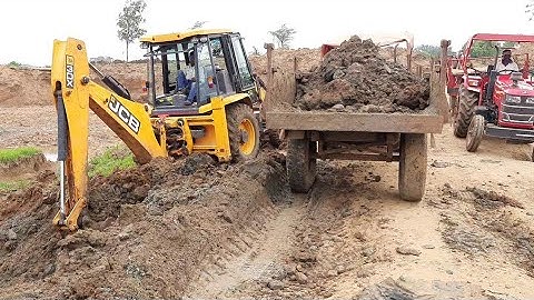 New Jcb 3dx Ecoxcellence Making Pond With Many Tractors | Jcb Ki Khudai | All about Tractors and Jcb