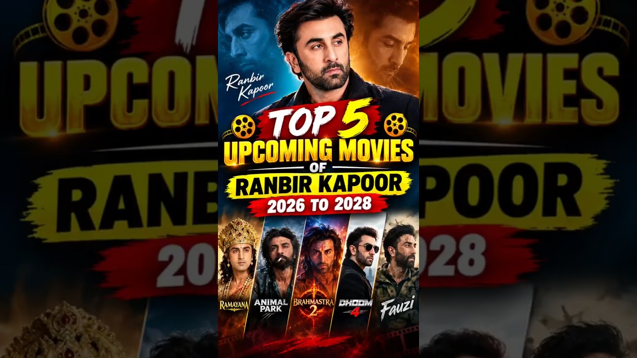 🔥 Ranbir Kapoor Top 5 Upcoming Movies 2026–2028 😱 | Biggest Lineup of Bollywood ❤️🎬