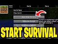 How To Start Minecraft Survival