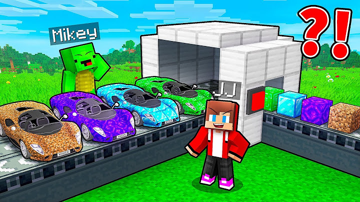 JJ and Mikey Build Working CAR FACTORY in Minecraft - Maizen