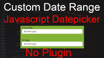 HTML5 Date Range with simple jQuery | Date Range custom jQuery | custom javascript date picker