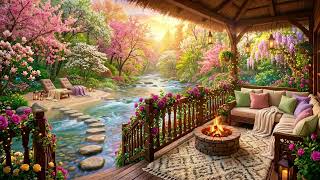 ☀️ Inside the Secret Dreamy Garden Patio 🌸 Magical Spring Ambience | Relaxing Piano