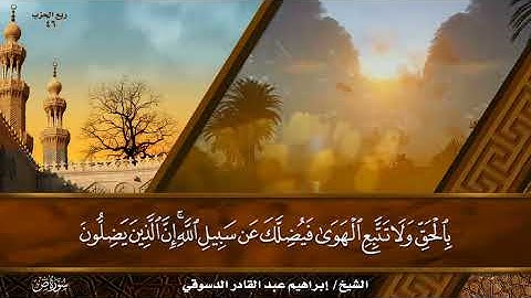 #سورة ص / المصحف المرتل القارئ إبراهيم عبد القادر الدسوقي 