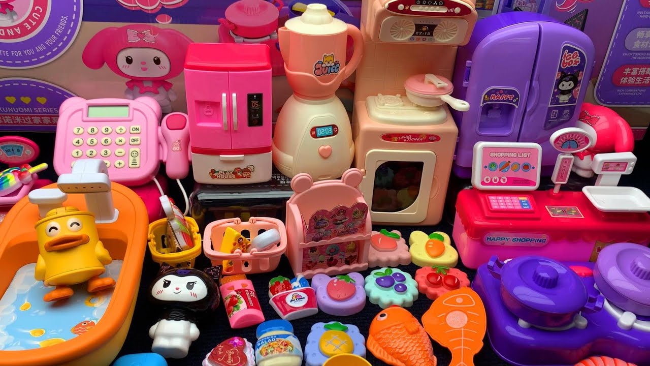 10-Minute Heart-Soothing Kuromi Fun Kitchen Pretend Play Toy Set Unboxing ASMR