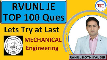 RVUNL JE TOP 100 (first 50) Questions (All Technical Subjects)