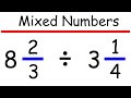 Dividing Mixed Numbers Quiz
