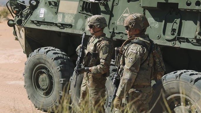 U.S. deploys a Stryker Brigade Combat Team to the Southern Border - YouTube