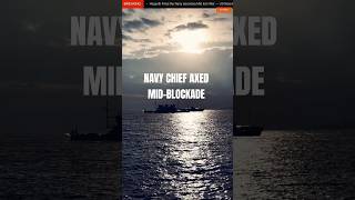 Hegseth Fired the Navy Secretary While US Ships Blockade Iran