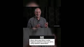 Glenn Gers says story is what happens and plot is how you tell it, using Hamlet's dead father. Glenn Gers says story is what happens and plot is how you tell it, using Hamlet's dead father.