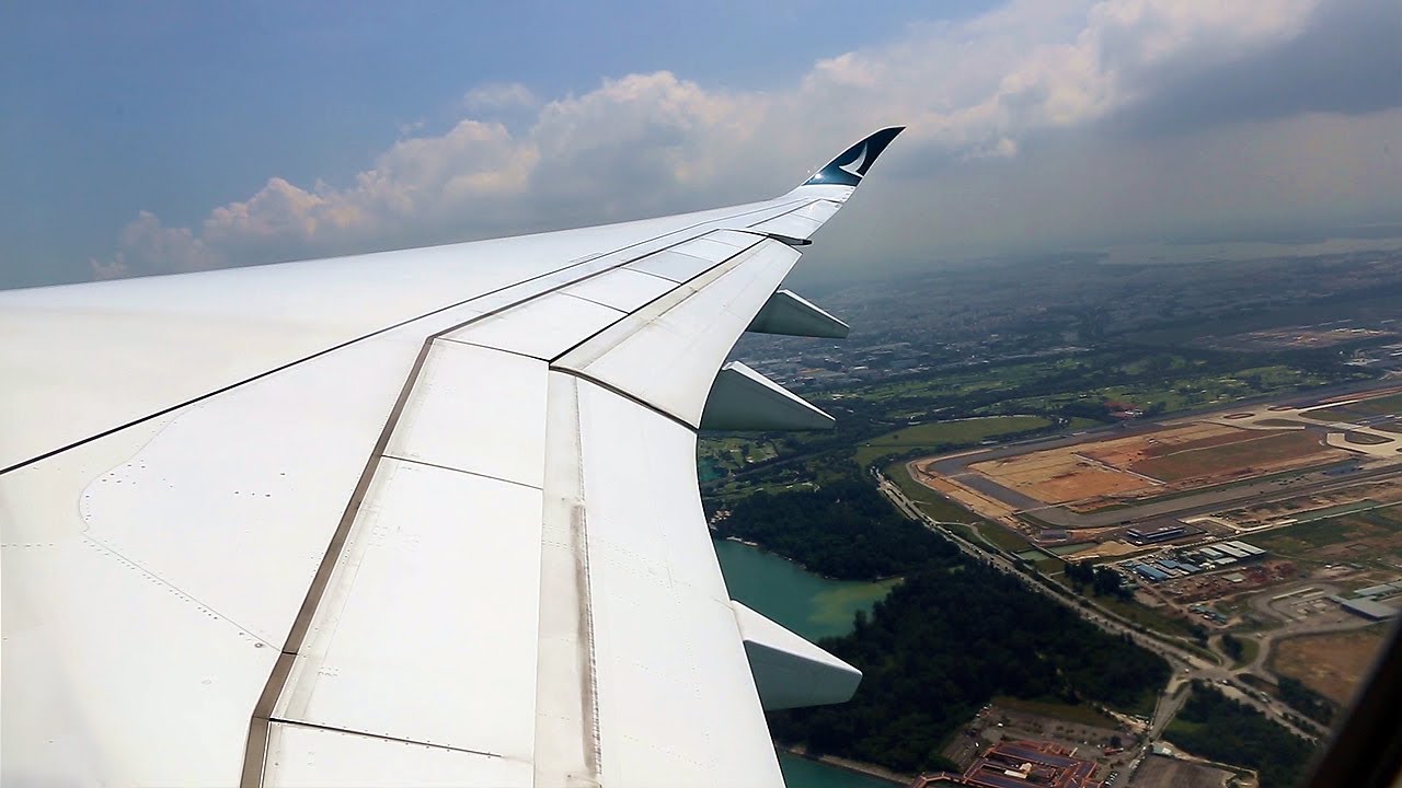 Cathay Pacific Airbus A350 Takeoff - Singapore (CX 690)