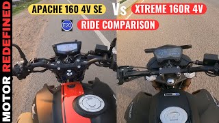 Finally TVS Apache 160 4V SE Vs Hero Xtreme 160R 4V Ride Comparison | Who's The Best??